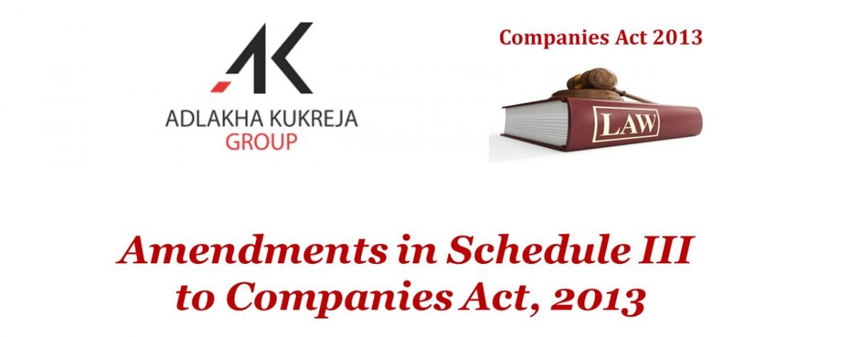 Schedule III Companies Act 2013