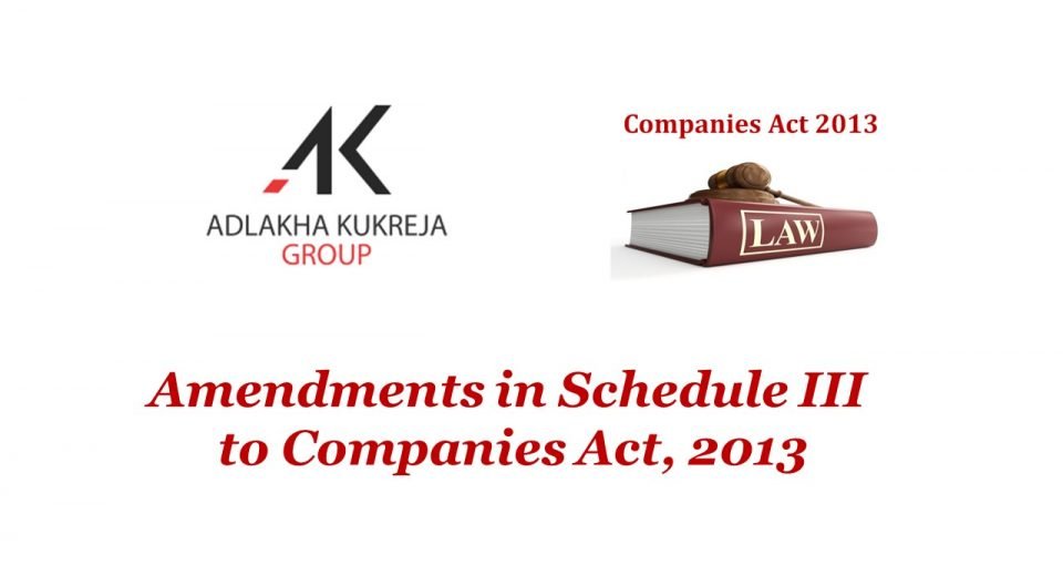 Schedule III Companies Act 2013