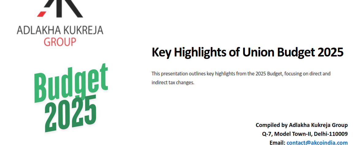 Budget 2025 Direct and Indirect Tax Changes